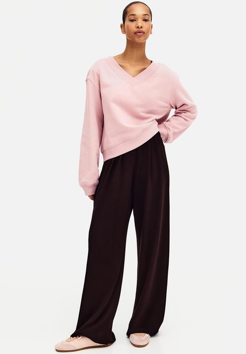H&M - Wide pull-on trousers - dark brown