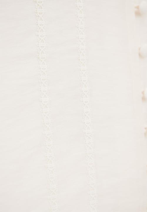 Forever New - Astra lace trim blouse in soft yellow