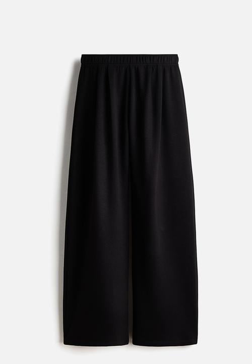 H&M - Wide pull-on trousers - black