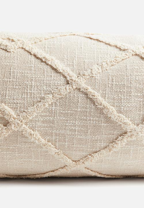 H&M - Tufted cotton bolster - light beige