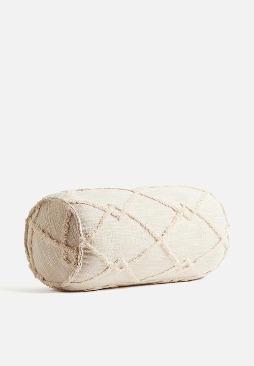 H&M - Tufted cotton bolster - light beige
