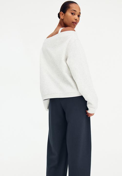 H&M - Wide pull-on trousers - dark pigeon blue