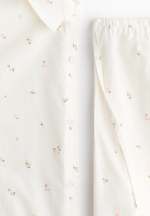 H&M - Cotton pyjamas - white/pink floral