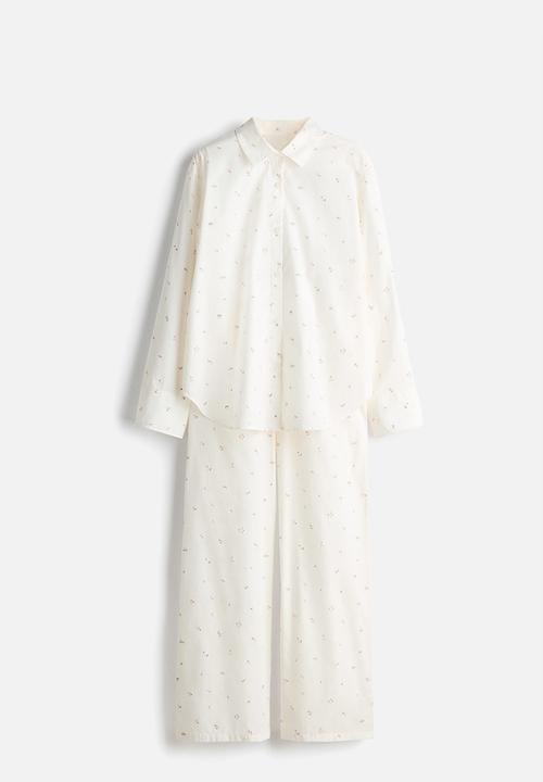 H&M - Cotton pyjamas - white/pink floral