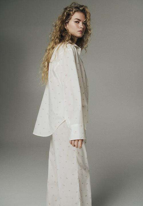 H&M - Cotton pyjamas - white/pink floral