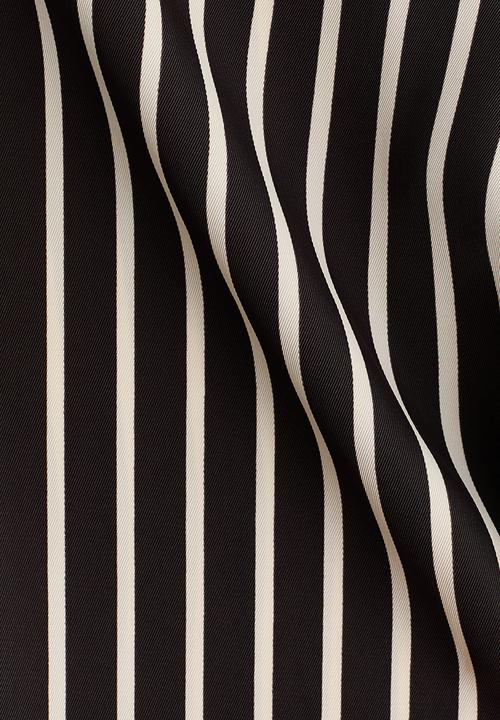 H&M - Pull-on trousers - dark brown/striped