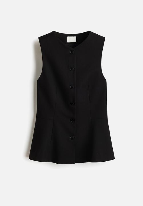 H&M - Peplum waistcoat - black