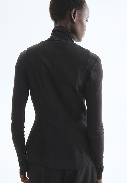 H&M - Peplum waistcoat - black