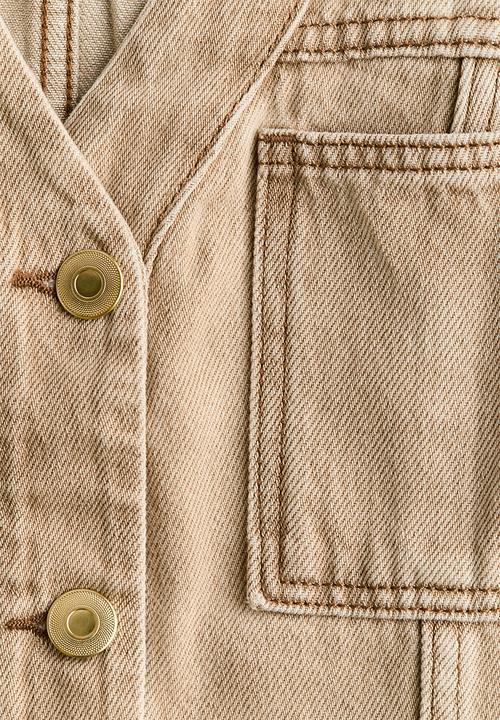 H&M - Fitted denim jacket - beige