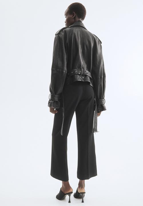 H&M - Bootcut ankle-length trousers - black