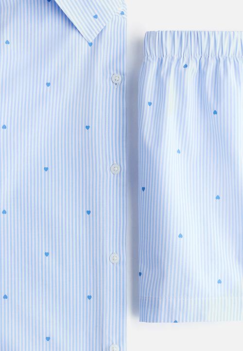 H&M - Cotton pyjamas - light blue/hearts