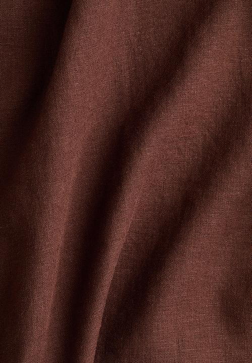 H&M - Oversized linen-blend shirt - brown