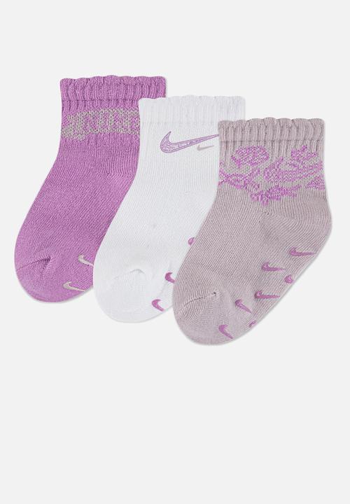 Nike - Nhg 3Pk Lace It Up Scallop Ank - Light Magenta