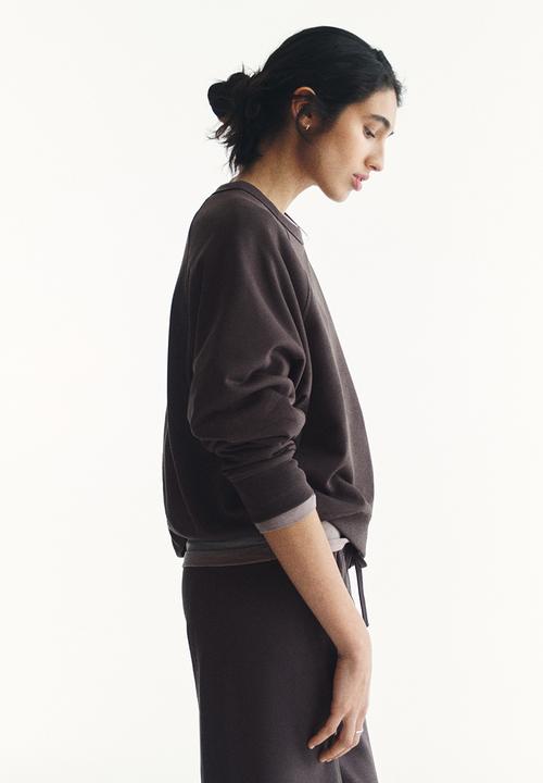 H&M - Raglan-sleeved sweatshirt - truffle grey
