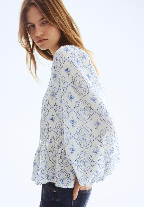 H&M - Peplum blouse - white/floral