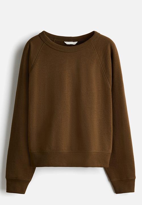 H&M - Raglan-sleeved sweatshirt - dark brown