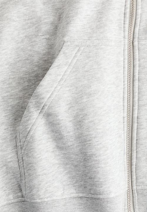 H&M - Zip-through hoodie - light grey marl