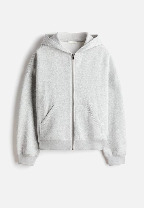 H&M - Zip-through hoodie - light grey marl