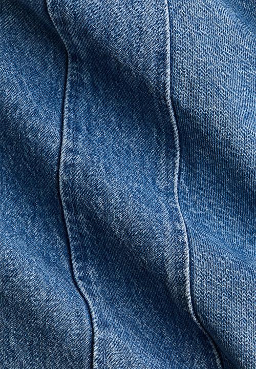 H&M - Flared-skirt denim dress - denim blue
