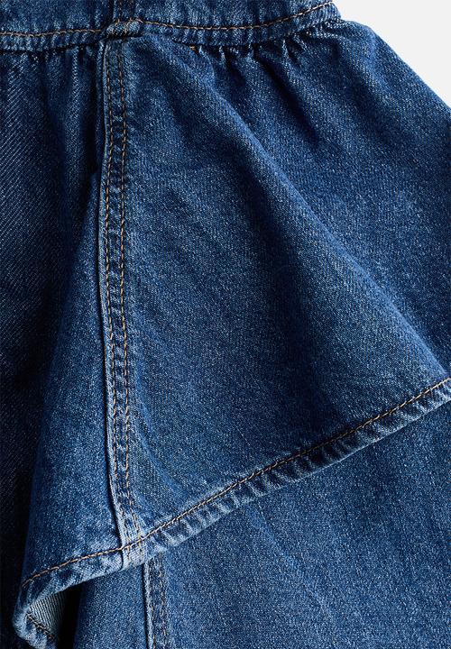 H&M - Flared-skirt denim dress - denim blue