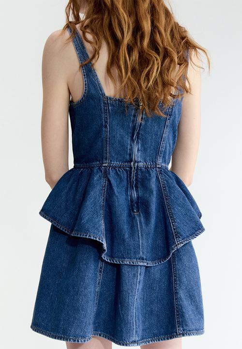 H&M - Flared-skirt denim dress - denim blue