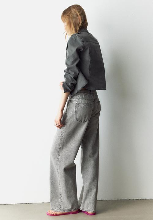 H&M - Baggy regular waist jeans - light grey