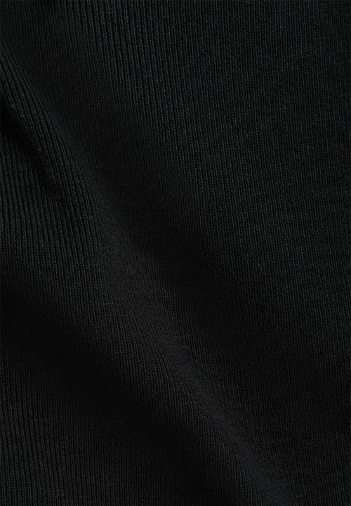 H&M - Fine-knit t-shirt - black