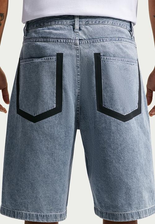 Nike - NSW 'Your Message Here" Indigo Denim Shorts -  Blue Denim/Haiind/Black