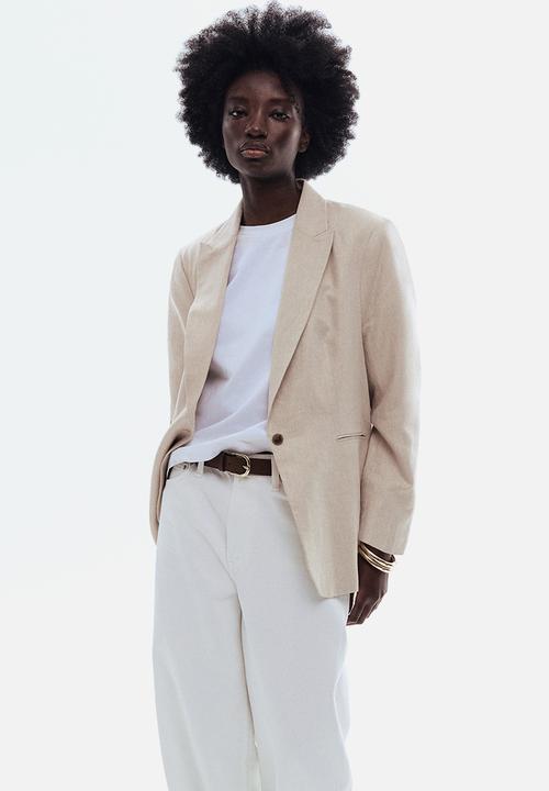 H&M - Linen-blend blazer - light beige