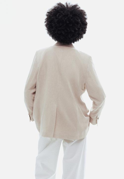 H&M - Linen-blend blazer - light beige