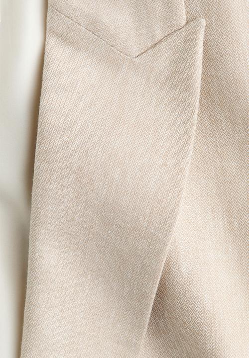 H&M - Linen-blend blazer - light beige