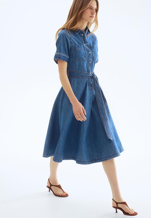 H&M - Denim shirt dress - denim blue