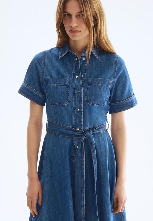 H&M - Denim shirt dress - denim blue