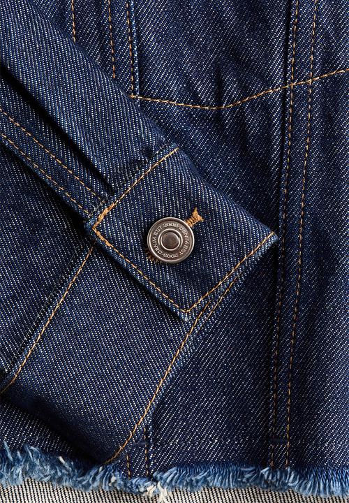 H&M - Cropped denim jacket - dark denim blue