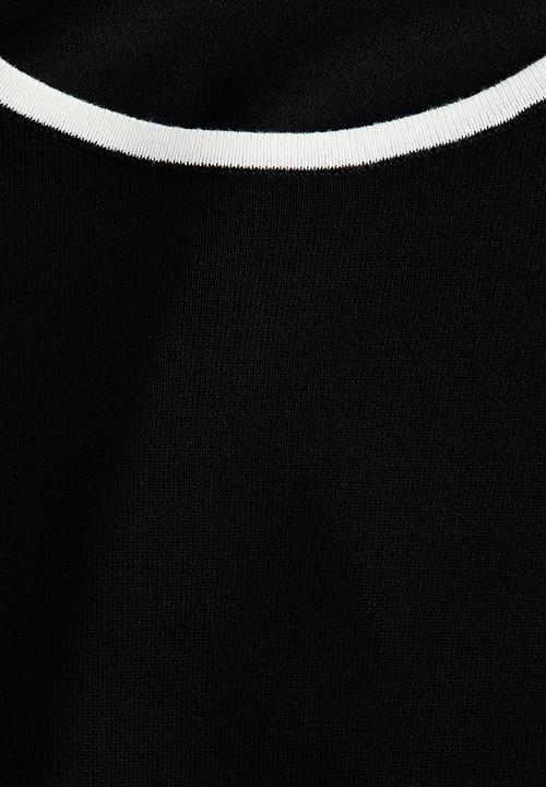 H&M - Fine-knit t-shirt - black