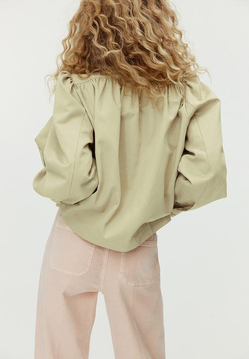 H&M - Wide high jeans - powder pink