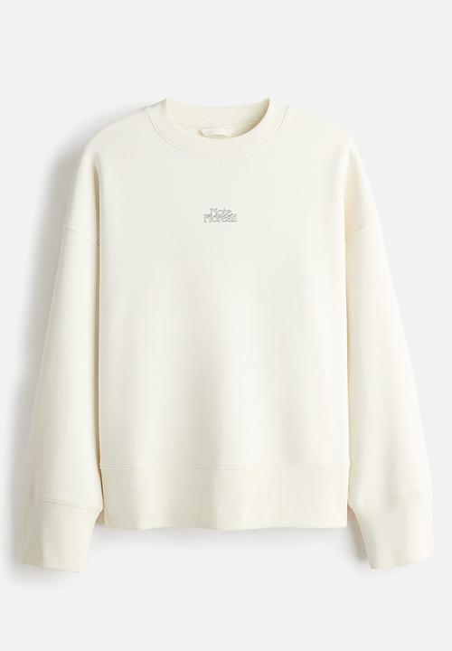 H&M - Printed sweatshirt - white/note floreali