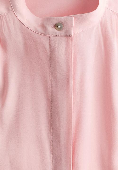 H&M - Puff-sleeved blouse - light pink