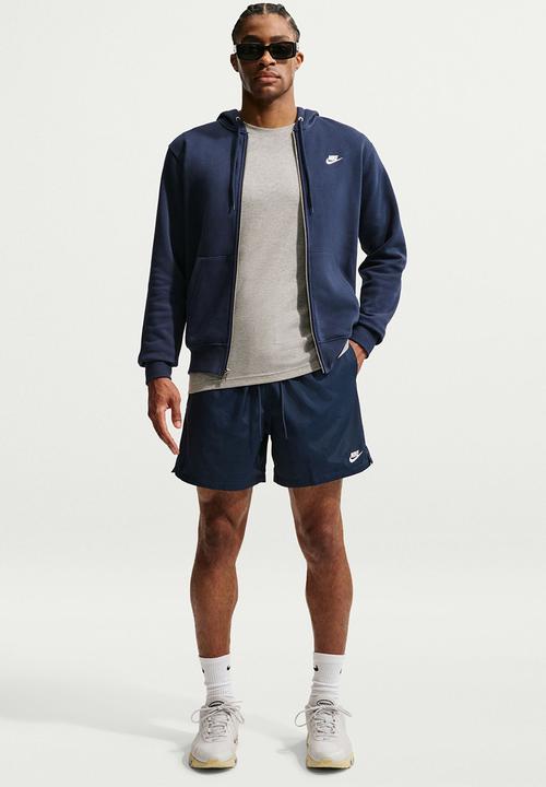 Nike - NSW  Club Woven Flow Shorts - Navy Obsidian/  White