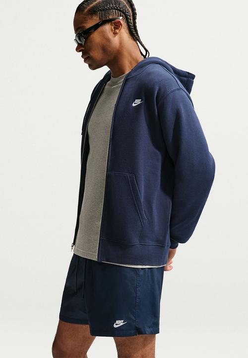 Nike - NSW  Club Woven Flow Shorts - Navy Obsidian/  White
