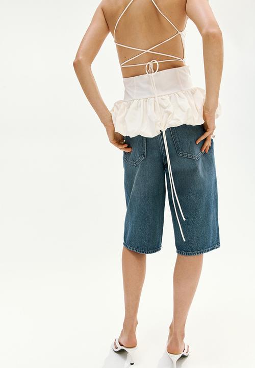 H&M - Denim bermuda shorts - light denim blue