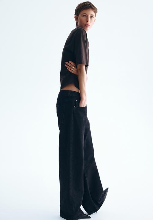 H&M - Draped t-shirt - dark brown