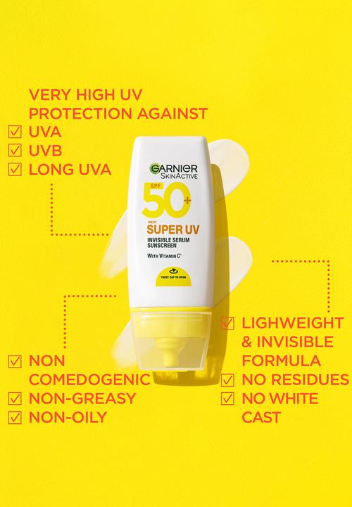 Garnier - SuperUV Invisible Serum Sunscreen Vitamin C 30ml