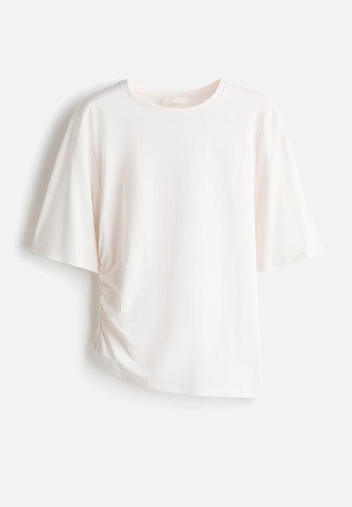 H&M - Draped T-shirt - white