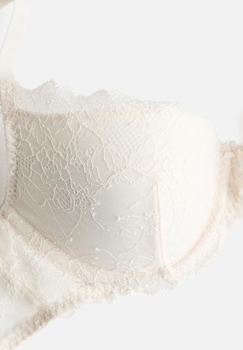 H&M - Lace push-up bra - cream