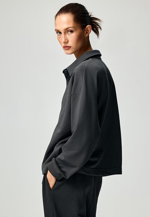 H&M - Collared sweatshirt - dark grey