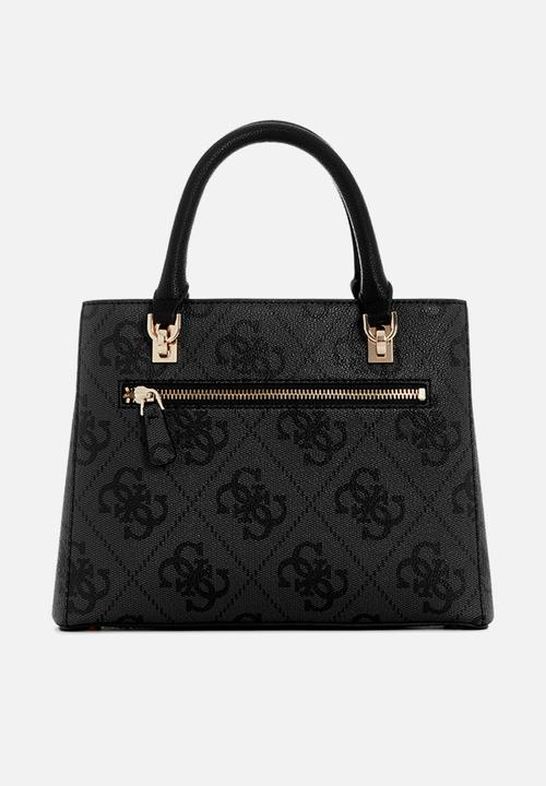 GUESS - Noelle Ii Small Multi Comp Satchel Bag-Coal Logo