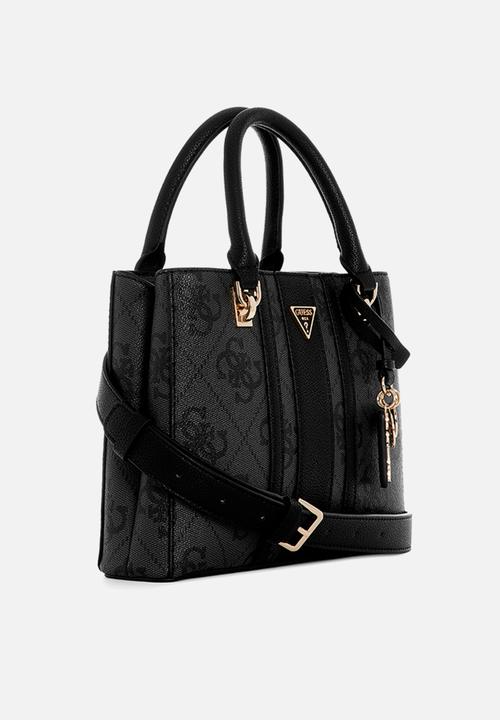 GUESS - Noelle Ii Small Multi Comp Satchel Bag-Coal Logo