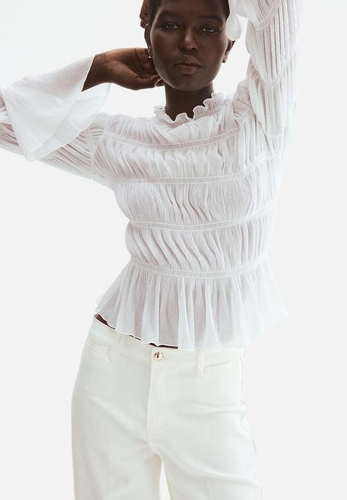 H&M - Straight high jeans - white