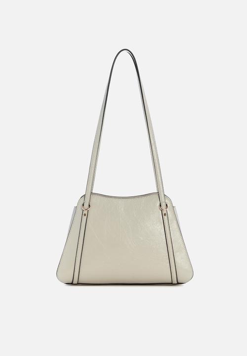 GUESS - Xena Shoulder Satchel Bag-Light Taupe